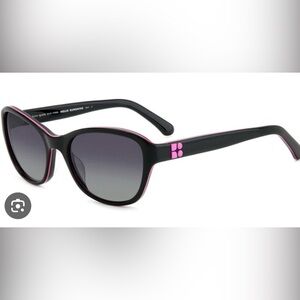 Kate Spade Black Sunglasses with Pink Trim NWT & case